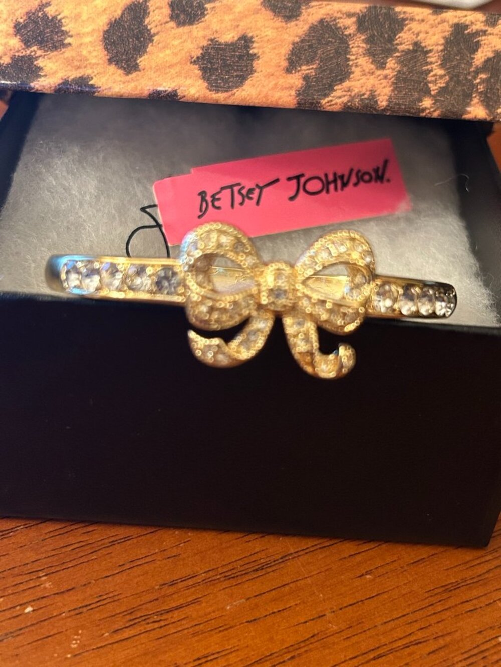 Betsey Johnson Rhinestone Bow Bracelet
